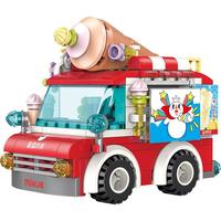 JAKI 佳奇 蜜雪冰城系列 XWZB-22011 雪王冰淇淋积木车