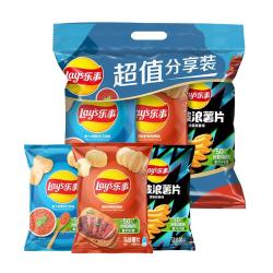乐事 大波浪组合包(鱿鱼+红烩+烧烤)70克*3包