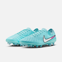 Nike耐克传奇系列TIEMPO LEGEND 10 FG低帮足球鞋秋季DV4328 401粉蓝/白 45