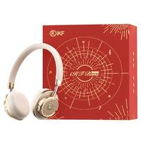 iKF Rona主动降噪头戴式耳机无线蓝牙耳麦金标音质空间音效复古高颜值时尚男女送 白金色-自适应降噪+金标音质 标配 支持APP
