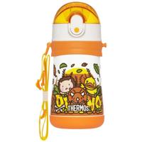 膳魔师(THERMOS)儿童水杯316l不锈钢保温杯宝宝水杯小吸管杯耐磨防摔可斜跨 黄恐龙 320ml(带恐龙蛋+杯绳)