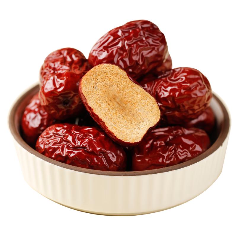 日落十点新疆若羌楼兰灰枣特产 免洗红枣 煮粥煲汤蜜饯果即食红枣干零食 精选灰枣500g