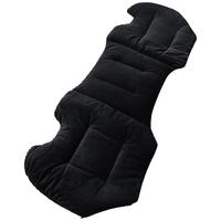 绅创汽车坐垫冬季毛绒冬季加厚通用座椅垫后排汽车座垫 尊贵黑 尊贵黑-后座单片