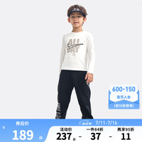 NIKE 耐克 3BRAND 耐克男女童纯棉长袖T恤+长裤2件套2025春儿童套装 棉花糖 110 /56