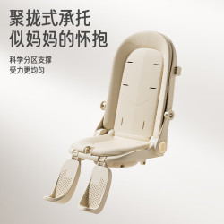 JOT TMM 遛娃婴儿推车0-6岁轻便折叠婴儿推车双向可坐躺高景观溜娃车 卡其色