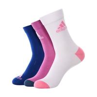 adidas 阿迪达斯 棉质柔软舒适童袜中大童中筒袜三双装运动袜