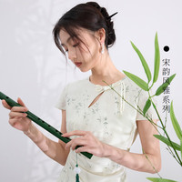 三彩【山月随风 】2024夏季新中式旗袍连衣裙  155/80A/