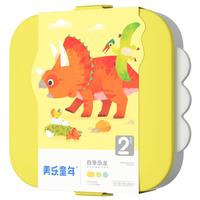 美乐童年儿童拼图可收纳夜光进阶大块纸质拼图 【2.5+】四季恐龙(4副56片)
