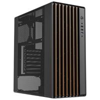 爱国者(aigo)御风N20黑色 台式机电脑主机箱 ATX主板/木艺风道机箱/栅格式网孔散热面板