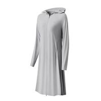 小野和子 KAZUKOIN防晒衣长款防紫外线连帽修身显瘦凉感透气可拆卸帽檐防晒服外套女