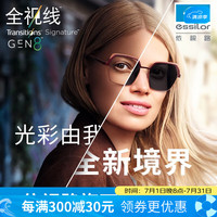 依视路 全视线T8变色镜片+1.60折射率+钻晶膜洁/A4/膜岩*现片2
