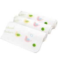 Purcotton 全棉时代 800-000253-01 婴儿口水巾 鸽子+圆圈印花 3条