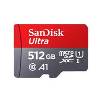 闪迪 512GB TF（MicroSD）内存卡 A1 U1 C10 至尊高速移动版存储卡 读速150MB/s