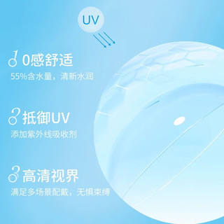 海俪恩海俪恩 透明近视隐形眼镜水凝胶  全视2片装