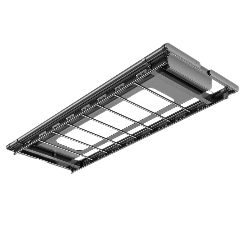 金贵夫人电动晾衣架语音遥控自动升降阳台晒被超薄多功能隐形伸缩晾衣杆 T1pro-Q黑【大屏照明+遥控】