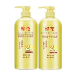 蜂花 护发素套装柔顺营养小麦蛋白顺滑保湿修护改善干枯毛糙家庭装 柔顺护发素家庭量贩装 1L*2瓶