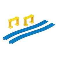 多美卡TAKARA TOMY）普乐路路三节电动火车轨道配件R系列创意拼搭轨道玩具 斜坡路轨和桥150077