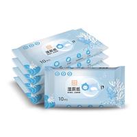 泉林本色草本易溶解可充便携卫生抽纸湿厕纸10抽 5包