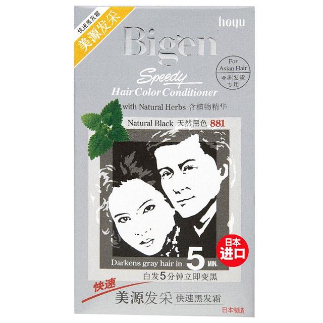 美源 发采快速黑发霜 #881天然黑色 80g