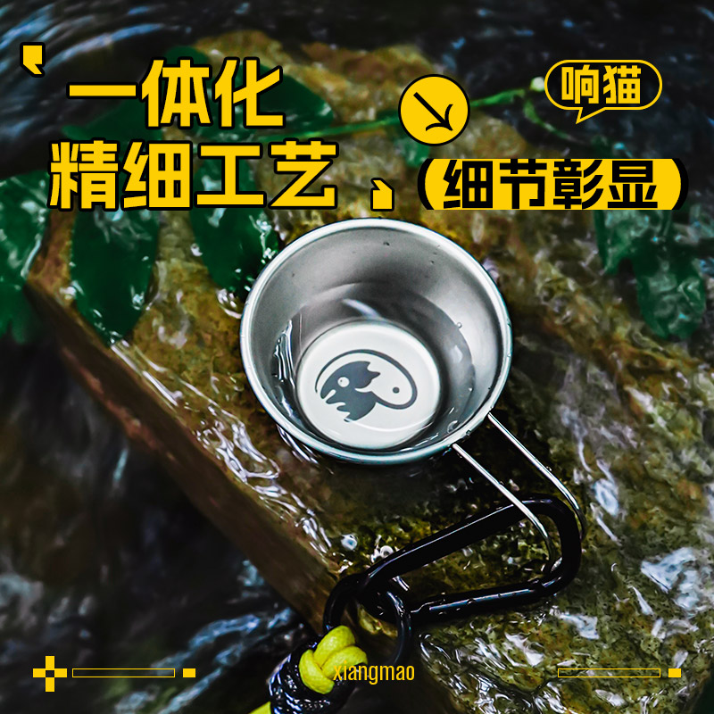 响猫钓鱼拉饵盘饵料盒开饵红虫蛋白饵饵料小物钓迷你户外雪拉碗