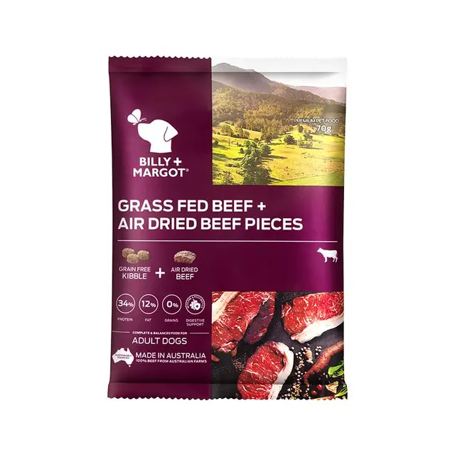 比利玛格澳洲狗粮成犬风干双拼牛肉配方雪纳瑞柯基高蛋白狗粮70g