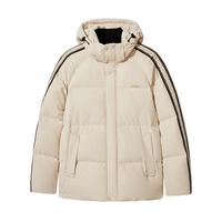 卡宾男装 三防桃皮绒羽绒服连帽2024秋冬宽松外套保暖潮流H 亚麻色05 S (165) 46