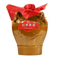 古越龙山绍兴黄酒基酒3年无焦糖色青梅黄酒红枣半甜型糯米酒老酒1.5L坛装 红枣黄酒 1.5L 1坛