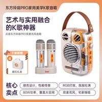 点音 k歌蓝牙音响带双麦克风家用话筒音箱一体家庭ktv户外便携式唱歌音箱东方玲珑pro