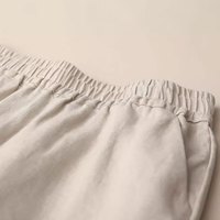 子牧棉麻夏装 女文艺短袖刺绣上衣套装阔腿裤时尚洋气两件套4428 浅绿上衣+杏色裤子 XL(125-135斤)