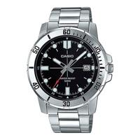 卡西欧(CASIO)商务通勤简约大气 经典大表盘防水石英男表MTP-VD01D-1E