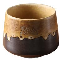 Bincoo流釉设计感小众咖啡杯日式复古窑变200ML精致小巧陶瓷杯 流釉黄200ML