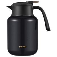 SUPOR 苏泊尔 保温壶316不锈钢大容量焖茶壶家用热水瓶保温水壶泡茶壶闷暖水壶 丹泉蓝-1.6L(带茶仓)
