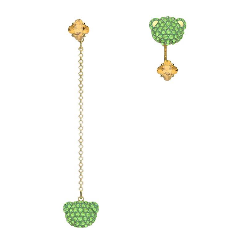 SWAROVSKI 施华洛世奇 Teddy系列 5642981 心动小熊耳环