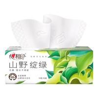 心相印抽纸面巾纸卫生纸餐巾纸向野而生加大M码压花纸巾 【山野绽绿】