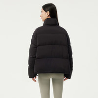 坦博尔美拉德羽绒服女短款立领显瘦小个子面包服TBF530328T 黑色 XL (175)