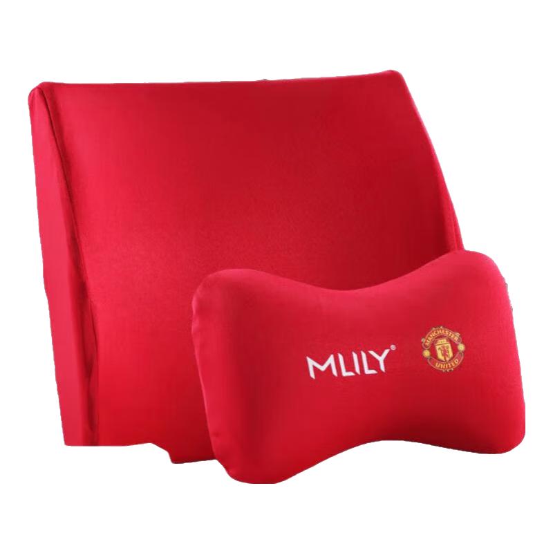 MLILY 眯狸 传奇7号 骨头枕+腰靠 曼联红
