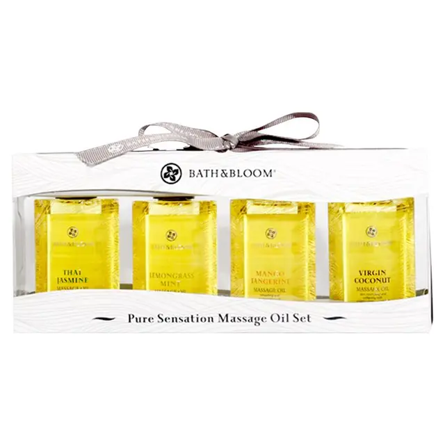 BATH&BLOOM 天然植物按摩精油套装 (椰子50ml+茉莉50ml+柠檬茶薄荷50ml+芒果50ml)