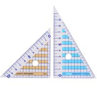 KOKUYO 国誉 GY-GBA210 三角尺 透明网格型 10cm 2把装