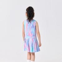 ASICS亚瑟士童装女童夏网球运动休闲圆领连衣裙