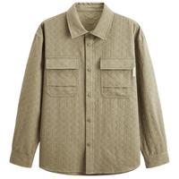 GXG 男装  黑色肌理感工装风口袋衬衫外套 GEX10314673 卡其色 L