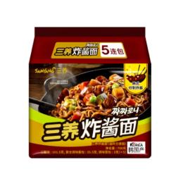 三养 韩国进口韩式炸酱面拌面140g*5（韩国产）