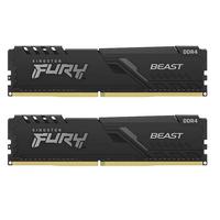 Kingston 金士顿 FURY Beast野兽系列 DDR4 3200MHz 台式机内存 马甲条 黑色 32GB 16GB*2 HX432C16FB3K2/32