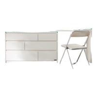 QuanU 全友 家居书房斗柜原木风多用置物柜可变书桌隔厅柜家用收纳柜子129503 六斗柜B+搭台B