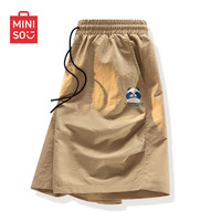 名创优品（MINISO）短裤男夏季潮牌休闲直筒工装裤户外凉感梭织耐磨五分裤  XL