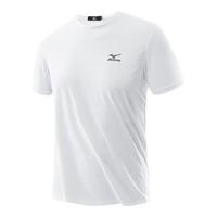 美津浓（MIZUNO）短袖t恤男士凉感冰丝夏季薄款户外白色青年小T恤速干衣 XL 白色【2104】