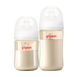 贝亲 奶瓶 奶瓶新生儿 婴儿奶瓶 PPSU奶瓶宽口径 自然实感 含衔线设计 160ml 0-3个月 +240ml 3-6月
