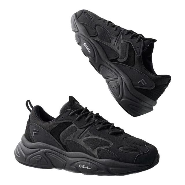 今日必买：FILA Heritage Running系列 MARS II 男女跑鞋 F12M141116F-BK 黑色 41