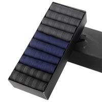 Langsha 浪莎 男士薄款中筒袜 LW289 10双装(黑*4+蓝*3+深灰*3)