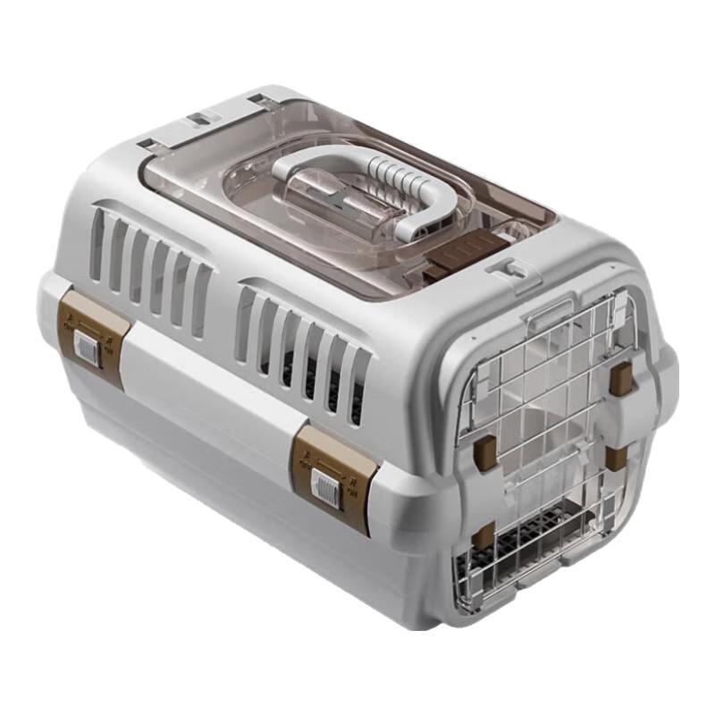 华元宠具（hoopet）猫咪航空箱猫包外出便携猫笼子猫箱狗狗托运箱车载狗笼宠物专用箱 【出行款】无天窗-建议15斤