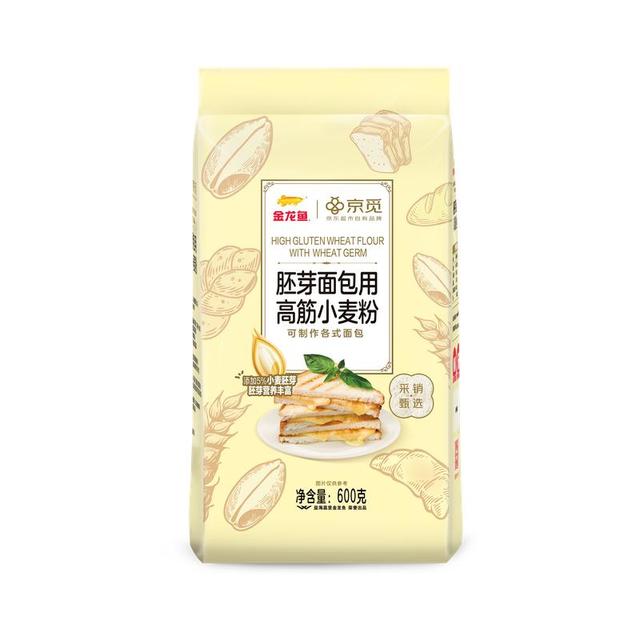 宅家食光：金龙鱼 胚芽面包用高筋小麦粉 600g 袋装